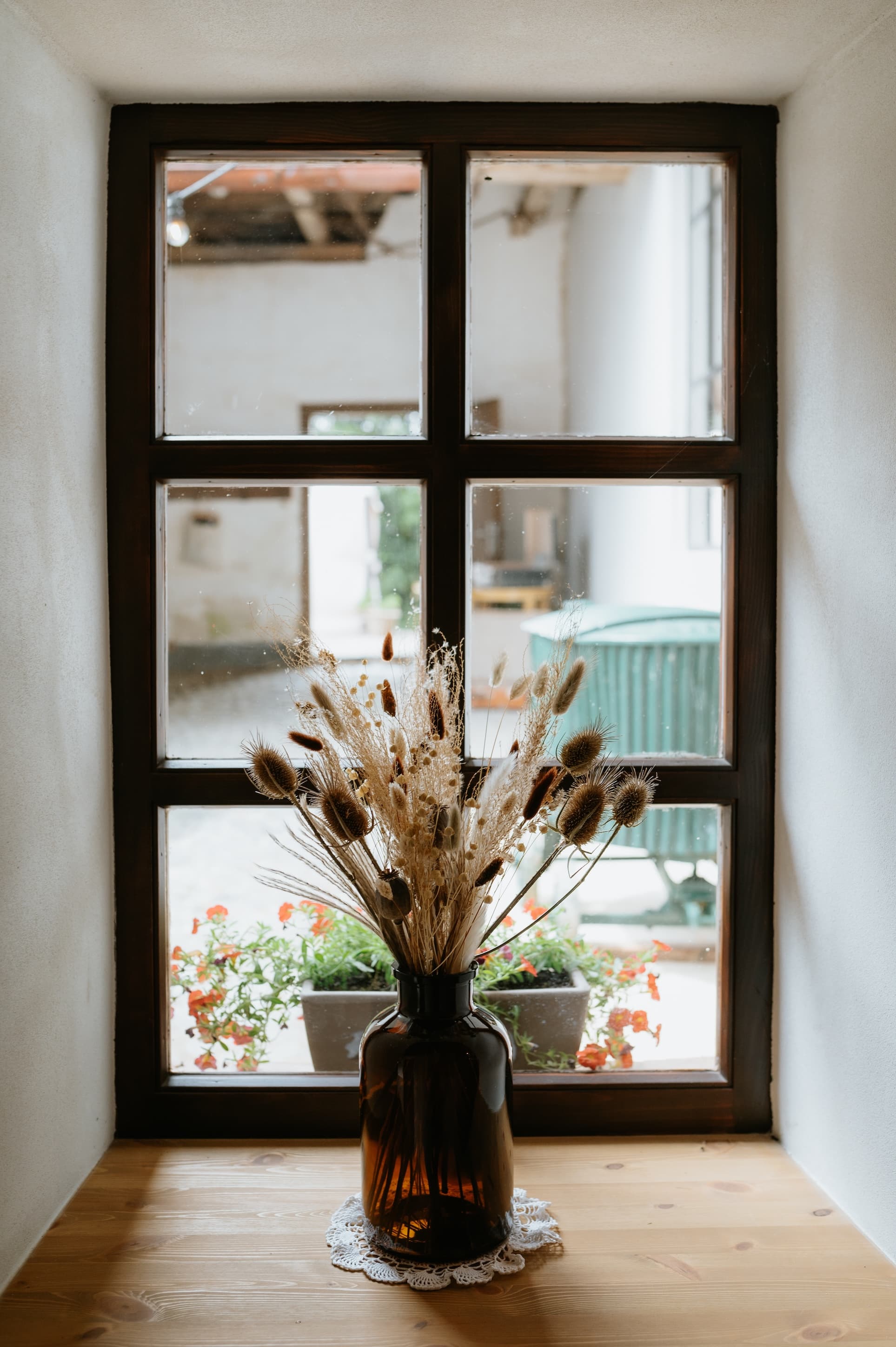 Svatební stodola při západu